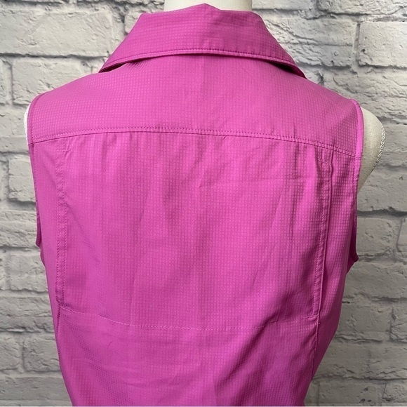 COLUMBIA Omni-Shade Sun Protection Button Down Shirt Vest Size Extra Small - Picture 8 of 12
